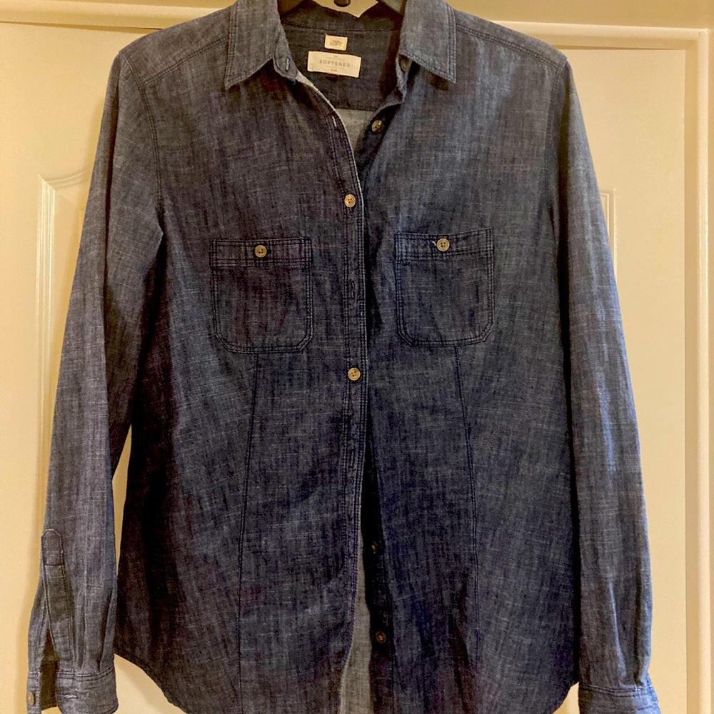 Soho Loft soft Dark Blue Chambray Shirt